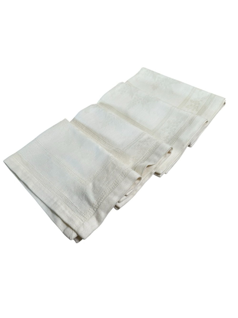 Williams-Sonoma Cotton Ivory Set of Four Jacquard Placemats